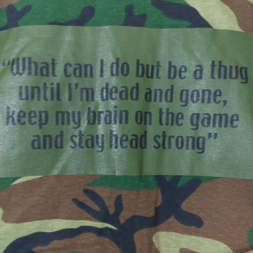 Star Co. T-shirt W/ 2pac Song Lyrics Pain NWT 2XL